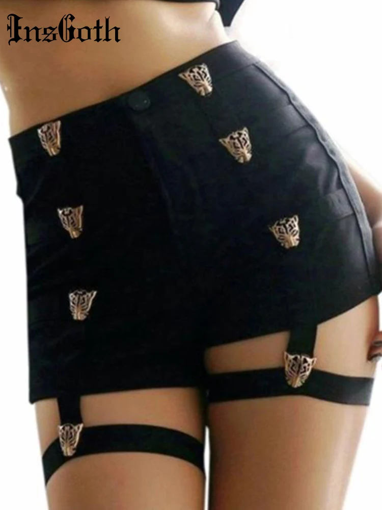 insgoth gothic punk hollow out short