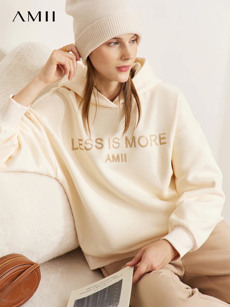 amiii hoodies in minimalist casual thick
